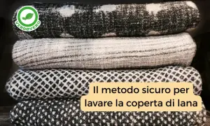 Coperte di lana merinos impilate. Il metodo sicuro per lavare la coperta di lana, evitando che la lana merinos si restringe.