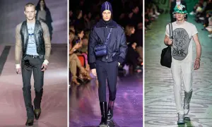 Modelli in passerella con pantaloni eleganti e casual. Scopri come calcolare la taglia dei pantaloni perfetta per te.