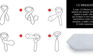 Istruzioni passo passo per creare un nodo cravatta scappino (1/2 Windsor).