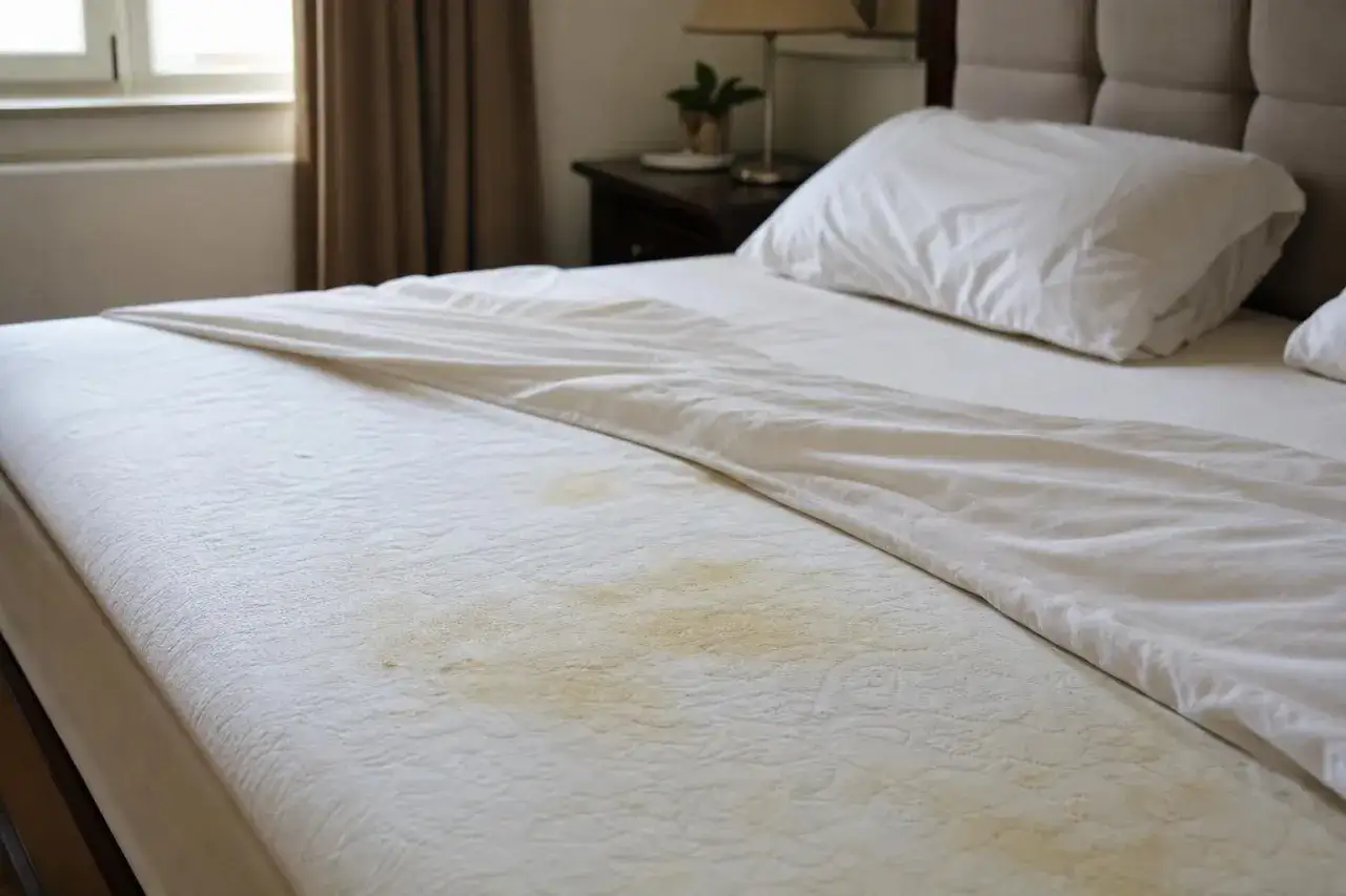 Macchie gialle sul coprimaterasso bianco. Scopri come togliere le macchie gialle dalla biancheria e ridare freschezza al tuo letto.